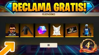 GARENA NOS DA TODOS LOS PERSONAJES  en FREE FIRE | TODAS LAS RECOMPENSAS DEL 4to ANIVERSARIO