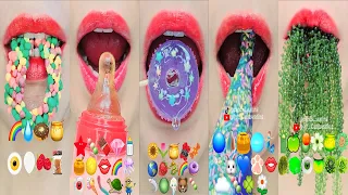 ASMR EMOJI FOOD 1hour dessert for relaxing sleep mukbang eating sounds