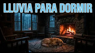 🔴 Lluvia Fuerte y Chimenea para Dormir | Relaja a tu Perro y Calma la Ansiedad (12H)