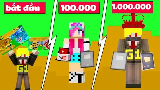 ONE VÀ NOOB YETI THỬ THÁCH CHƠI MINI GAME CON ĐƯỜNG YOUTUBER ĐƯỢC NÚT VÀNG CẢM ƠN MỌI NGƯỜI