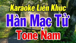 Karaoke Liên Khúc Nhạc Bolero Tone Nam Dể Hát Nhất | Hàn Mạc Tử - Hai Mùa Mưa