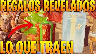 QUE CONTIENE CADA REGALO DE FORTNITE - QUE TRAEN TODOS LOS REGALOS DE FORTNITE FESTIVAL DE INVIERNO