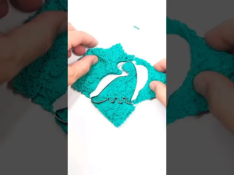 Kinetic sand Cutting ASMR SHAPES Satisfying Video #kineticsand #asmr #satisfying #shorts