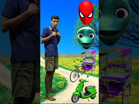Funny vfx vehicles name new op magic video 😂🛺🚚 with dame to casita alian hulk patlu #shorts