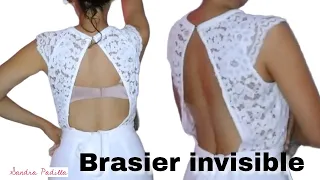 Gran secreto de costura! Cómo hacer un brasier o sujetador invisible para tus escotes en la espalda♥