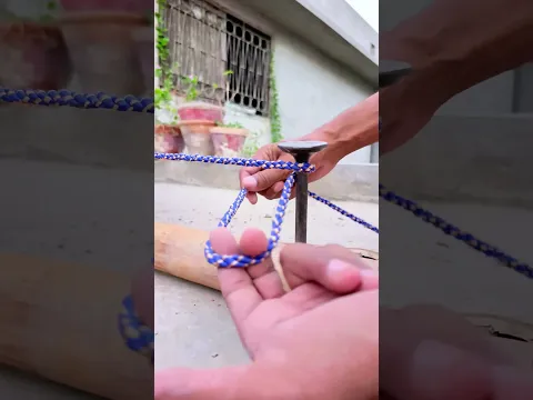 Strong Stake Knot Tutorial | Secure Rope to Ground Stake Easily! #knottutorial #lifehacks