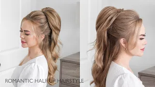 HALF UP PUFFY PONYTAIL | Easy Hairstyles for Medium Long Hair