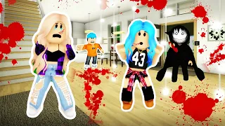 MURDER? AT OUR, EXTREMLY CREEPY SLEEP OVER! | Roblox Roleplay