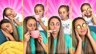 Lida Copies Mom for 24 Hours 😂 Funny Kids Video