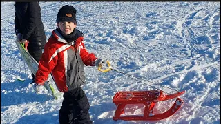 Having Fun with my Sleigh on Snow !