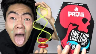 I ate the Worlds HOTTEST Chip while Yo-yoing (Paqui One Chip Challenge)