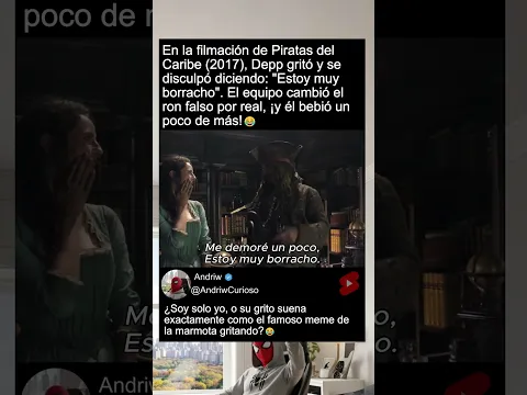 En la filmación de Piratas del Caribe (2017), Depp grito y se disculpo...