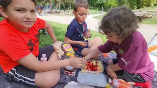 On a fait un pique nique au parc de la poudrerie