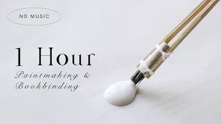 ASMR |  Making Paint & Sketchbooks (1 hour)