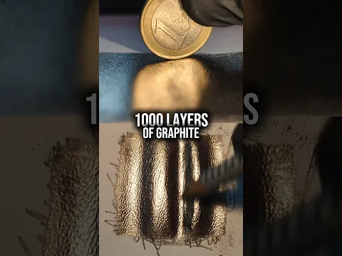 1 vs 1000 graphite layers😨 #drawing #reflection #mirror