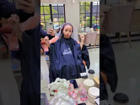 LEIKA KE SALON RUBAH RAMBUT LEIKA JADI COKLAT LAGI, KARNA SEKOLAH 😍 #leika #viral #shorts
