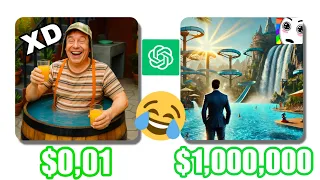 🤑BARATO vs CARO con ChatGPT🤣😂 $1 vs $1,000,000💸