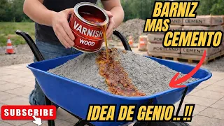 Mezcla CEMENTO con BARNIZ y descubre el secreto que hara que ahorres MILES de DOLARES