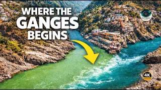 Where the Ganges Begins 🌊 Devprayag – India’s Sacred River Confluence | 4K