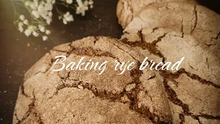 Traditional Rye Bread Baking with Sourdough Starter | Cottagecore & Vintage Country Life (subtitles)