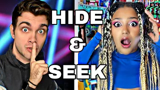 EXTREME Hide & Seek Challenge At A THEME Park!