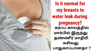Is it normal for my breasts to leak during pregnancy? |  மார்பில் இருந்து   தண்ணீர் மாதிரி  கசிவது
