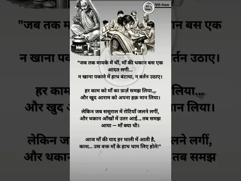 "जब ससुराल पहुँची… तब माँ की थकान समझ आई"