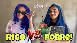 RICO Vs POBRE NO PRIMEIRO DIA DE AULA!