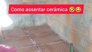 como assentar cerâmica🤣🤣#shorts #youtubeshorts