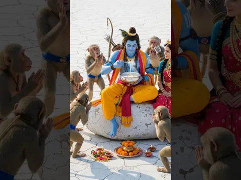 The monkeys prepared kheer For lord Ram || #shorts
