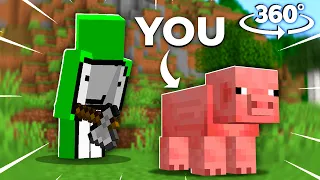 360° You're A Pig but Steve Speedruns The Game... - Minecraft Speedrun Animation