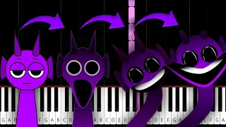 All Normal vs Horror vs Phase 3 vs Phase 4 Incredibox Sprunki Sounds - Piano Tutorial