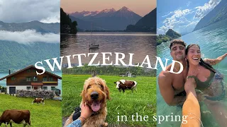Switzerland in the SPRING: cold plunges, waterfalls hikes, mountainbiking, etc.