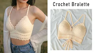 Easy Crochet Bralette Tutorial | Crochet Crop Top | Chenda DIY