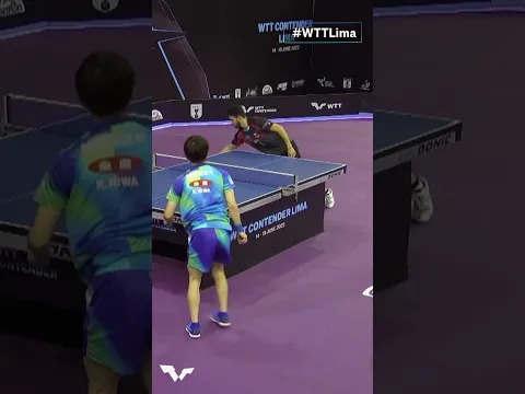Clutch move saves and scores a point 😮 #WTTLima #TableTennis