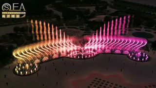 Turkmenistan Awaza music dancing fountain big water show  deisgn by seafountain