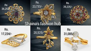 Gold Diamond Ring Design ll RING Video with weight and price