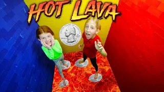 Escape Lava Floor In HUGE Lego Castle Fort!