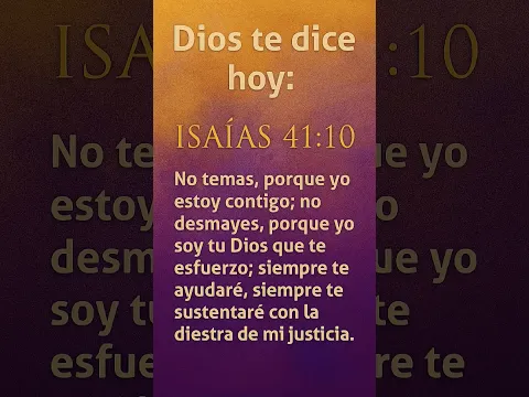 Dios te dice hoy: