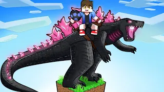 JOGANDO com GODZILLA em APENAS UM BLOCO no Minecraft