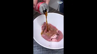 Ele colocou coca cola na carne e o resultado não poderia ser outro