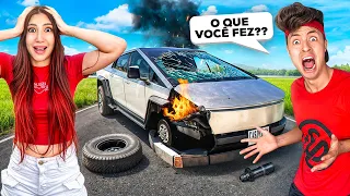 PEGUEI O CYBERTRUCK ESCONDIDO *O ENALDINHO NUNCA VAI ME PERDOAR