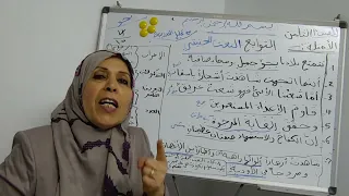 التوابع  النعت الحقيقي  للصف الثامن مع حل التدريبات