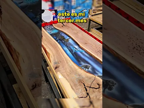 🧙‍♂️ Hice una MESA MÁGICA con RESINA EPÓXICA para un cliente 💥