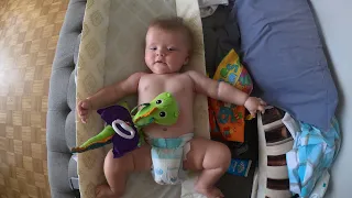 Just a blind dad hanging out with his five-month-old son ￼