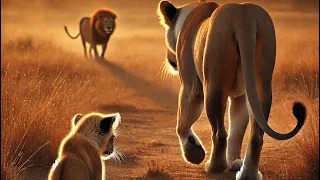 لبوة تترك صغيرها يموت من الجوع وترحل😢❌