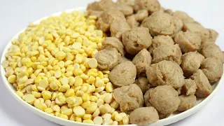 सोयाबीन और चना दाल की यह रेसिपी देखने के बाद आप मटन चिकन खाना छोड़ देंगे / Soyabin Chana Daal Recipe
