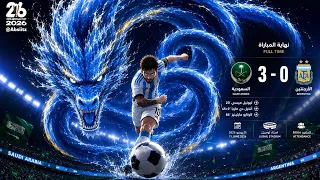 كأس العالم: الأرجنتين ضد الجزائر، نسخة الأنمي: ميسي في مزيج مستوحى من كابتن تسوباسا وقاتل الشياطين.