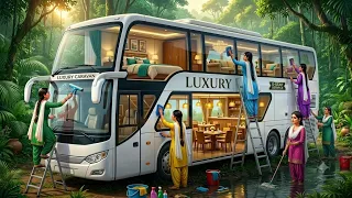 They Found a Broken Bus Deep in the Jungle… Then Built a Luxury Restaurant! 🌲🚌🔥