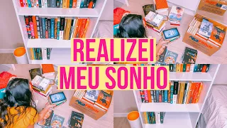 MONTANDO E ORGANIZANDO A ESTANTE DE LIVROS!!! REALIZEI MEU SONHO DE INFÂNCIA | Agatha Nogueira